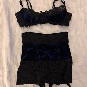 Frederick’s of Hollywood bra and skirt set